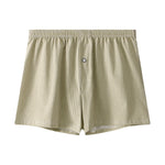 3 Pack Men's Cotton Breathable Striped Button Fly Loose Fit Home Shorts