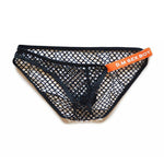 2 Pack Men's Low Waist Sexy Mesh Breathable Sports Transparent Briefs