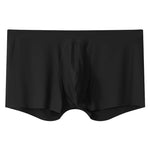 3 Pack Men's Ice Silk Mesh Large Pouch Solid Color Sexy Trunks