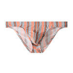 4 Pack Men's Striped Breathable Cotton Slim-Fit U-Pouch Briefs