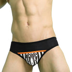 Men's Spliced Striped Mesh Pouch Briefs
