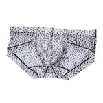 3 Pack Men's Ice-Silk Leopard Mesh Support Pouch Briefs