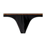 4 Pack Men's Low-Rise Solid Thongs with Reinforced Edging