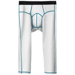 2-pack Men's Large Size High Elastic U-shaped Convex Pocket Warm Cropped Trousers