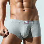 2 Pack Men's Soft Solid Color Simple Comfortable Breathable Trunks