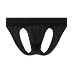 3 Pack Men's Sexy Mesh Transparent Big Pouch Jockstrap
