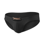 2 Pack Men's U-Pouch Design Metal-Clasp Thin Briefs