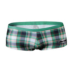 Men's Plaid Print Quick-Dry Low-Rise Swim Shorts & Trunks
