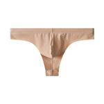 4-Pack Men's Seamless Solid Color Stretch Fit Ice Silk Thong