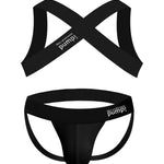 Men's Athletic High-Stretch Compression Active Set with Breathable Support Design