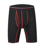 2 Pack Men's Long High Waist Cotton Sports Anti-friction Leg Boxer Briefs