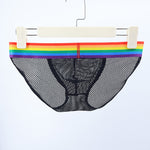 2 Pack Men's Rainbow Mesh Lightweight Breathable Bikinis