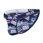 2 Pack Men's Breathable Ice Silk High-Cut Printed Bikini