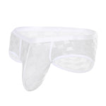 2 Pack Men's Sheer Grid Mesh Breathable Large U-Pouch Trunks