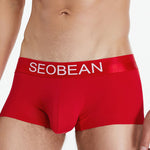 3 Pack Men's  Ice Silk Solid Color Breathable Antibacterial Trunks