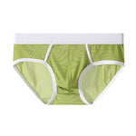 3 Pack Men's High-Stretch & Solid Color Soft Mesh Briefs