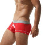 2 Pack Men's Detachable Pouch Breathable Boxer Briefs