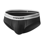 2-Pack Men's Threaded Design Breathable Comfort Low-Rise Thin U-convex Briefs