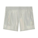 Men's Faux Leather Glossy Striped Fashion Shorts