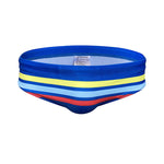 Men's 4-Way Stretch Perfect Fit Colorful Striped Swim Briefs