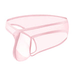 2 Pack Men's Sexy See-Through Triangle Y-Shaped Sleep Briefs