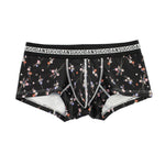 3 Pack Men's Floral Print U-Pouch Slim-Fit Breathable Cotton Trunks