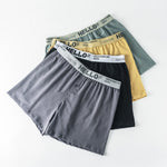 2 Pack Men’s Woven Cotton Boxer Shorts With Button Fly