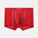 3 Pack Men's Seamless Breathable Mid-Rise Antibacterial Crotch Trunks