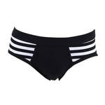 3 Pack Men's Mid-Rise Cotton Striped Briefs