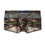 2 Pack Men's Camo Mesh Color Block Stretchy & Breathable Trunks