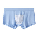 2 Pack Men's Ice Silk Antibacterial Mid-Rise Day-Long Comfort Soft Trunks