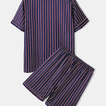 Men's Striped Satin Cool Pajamas Set