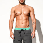 Men's Solid-Colored Breathable Mesh Board Shorts