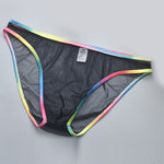 3-pack Men's Ultra-sheer Rainbow-edge Mesh Briefs
