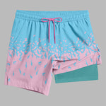 Men's Gradient Quick-Dry Double-Layer Lightweight Board Shorts