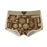 3 Pack Men's Vintage Print Cotton Comfy Waistband Soft Touch Trunks