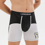 Men's Anti-Chafing Sports Boxer Briefs with Spacious Pouch