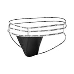 2 Pack Men's Cut-Out Design U-Pouch Solid Color Jockstraps