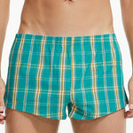 Men’s Vent Classic Plaid Cotton Boxers With Fly