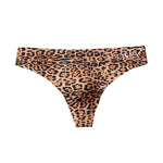 4 Pack Men's Seamless Leopard Print Low-Rise & Quick-Dry Thongs