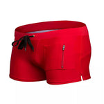 Men's Solid Color Breathable Stretch Swim Trunks