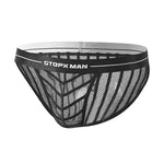 2 Pack Men's Sheer Mesh Low-Rise Breathable Briefs