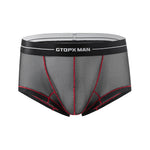 2 Pack Men’s Sexy Low-rise Transparent Mesh Trunks