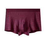 4 Pack Men's Antibacterial Cotton Jacquard Breathable Solid Color Trunks