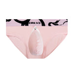 2 Pack Men's Detachable Pouch Open-Crotch Breathable Modal Soft Briefs