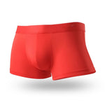 3 Pack Men's Ultra-thin Ice Silk Seamless Solid Trunks