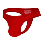 2-pack Men's Ribbed Low-rise Solid Color Thong