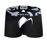Men's Detachable Pouch Easy-Access Open Fly Modal Split-Crotch Boxers Briefs