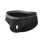 2 Pack Men's Low-Rise U-Shaped Solid Color Ultra-Soft Support Briefs