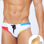 Men's 3D Pouch With Pad Beach Swim Briefs
